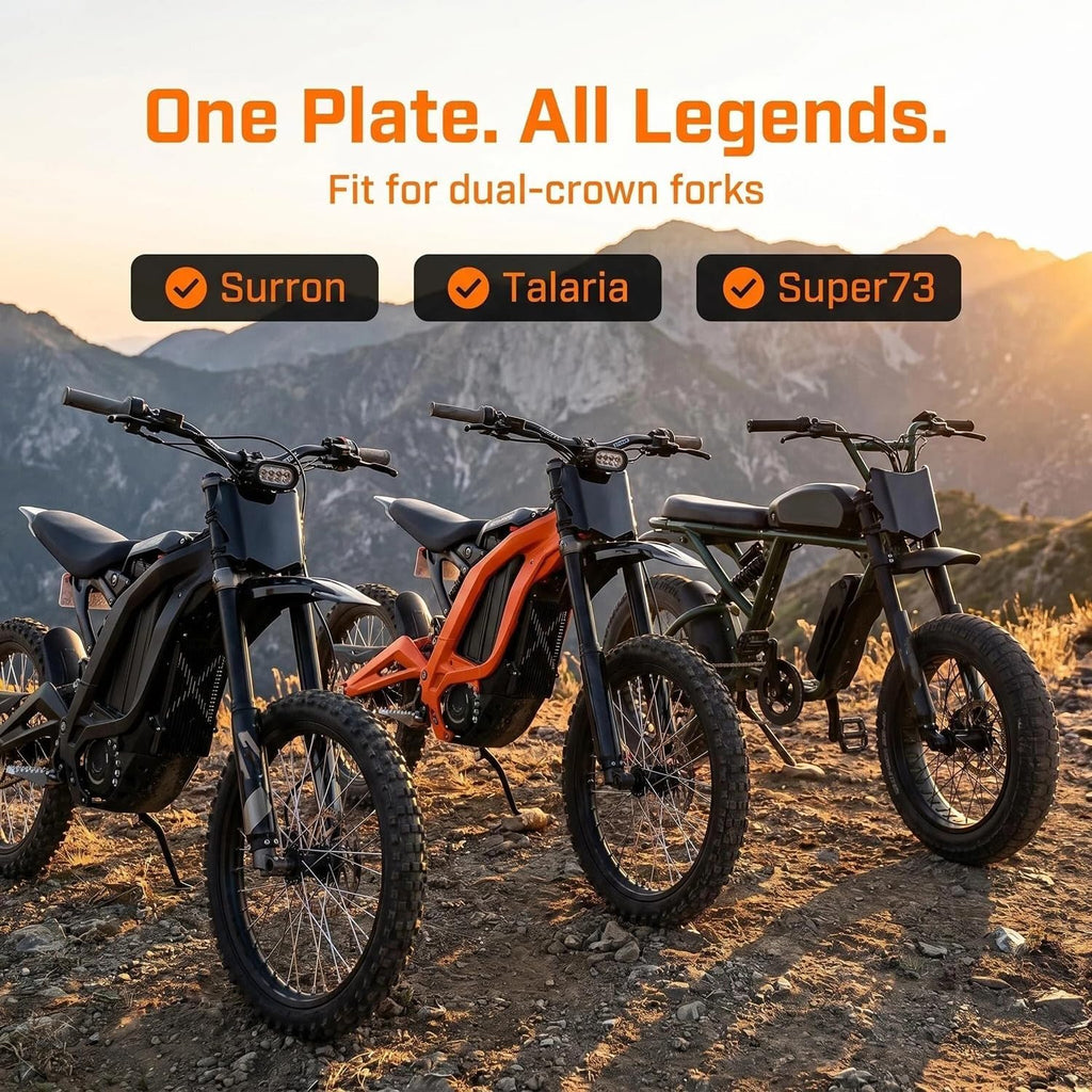 Electric Dirt Bike Front Number Plate for Surron,Yozma,Tuttio,Ridstar Q20 | High-Gloss Anti-Scratch Front Plate for Surron Light Bee X/S,Talaria Sting,Yozma In10,Super73,Yvy- Glossy Number Plate