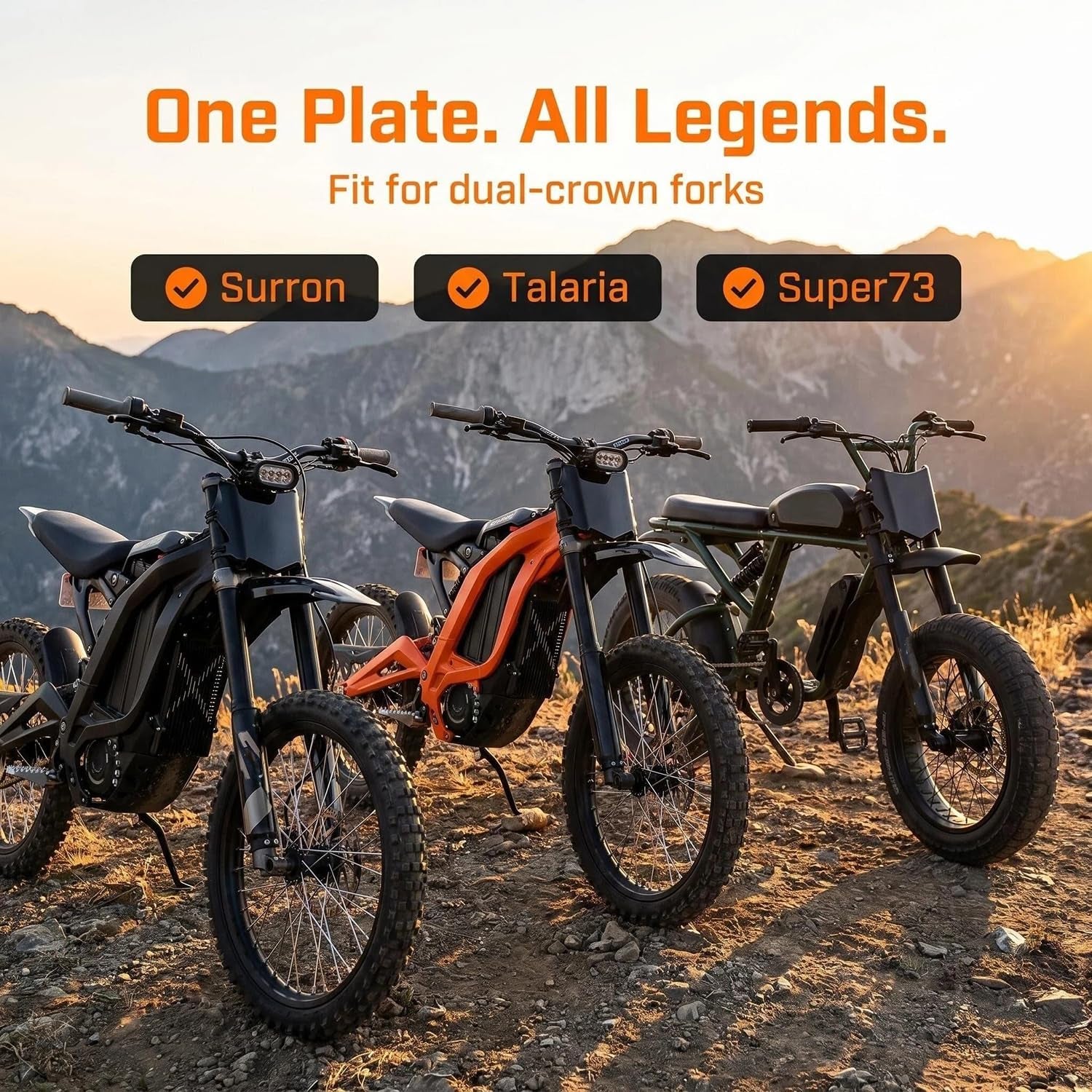 Electric Dirt Bike Front Number Plate for Surron,Yozma,Tuttio,Ridstar Q20 | High-Gloss Anti-Scratch Front Plate for Surron Light Bee X/S,Talaria Sting,Yozma In10,Super73,Yvy- Glossy Number Plate