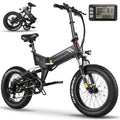 20"X4.0 Fat Tire Electric Bike for Adults, 500W Foldable Electric Bicycle with 48V 10Ah Built-In Battery, Shimano 7 Speed, Dual Shock Absorber