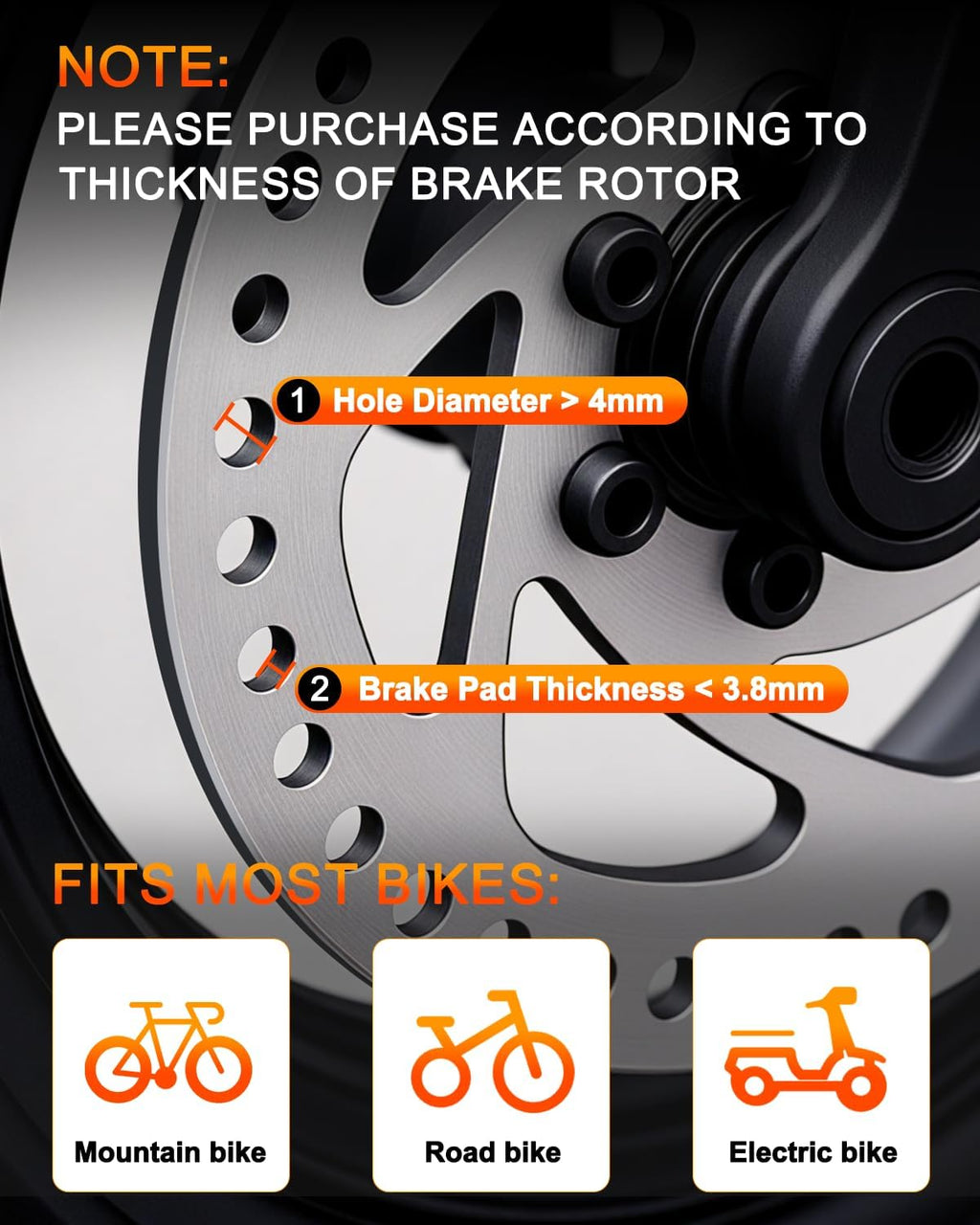 Bike Disc Brake Lock Anti-Theft,4-Digit Combination Motorcycle Wheel Brake Lock,High Security Bicycle Lock 4Mm Pin,Waterproof and Lightweight,Keyless for Motorbike,Road/Mountain/E-Bikes