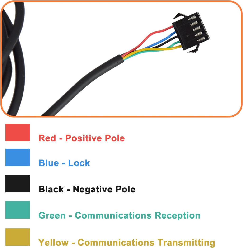 5 Pin Electric Bicycle Extension Cable 170Cm Waterproof Adapter Cable for Display to SM Ebike Accessories