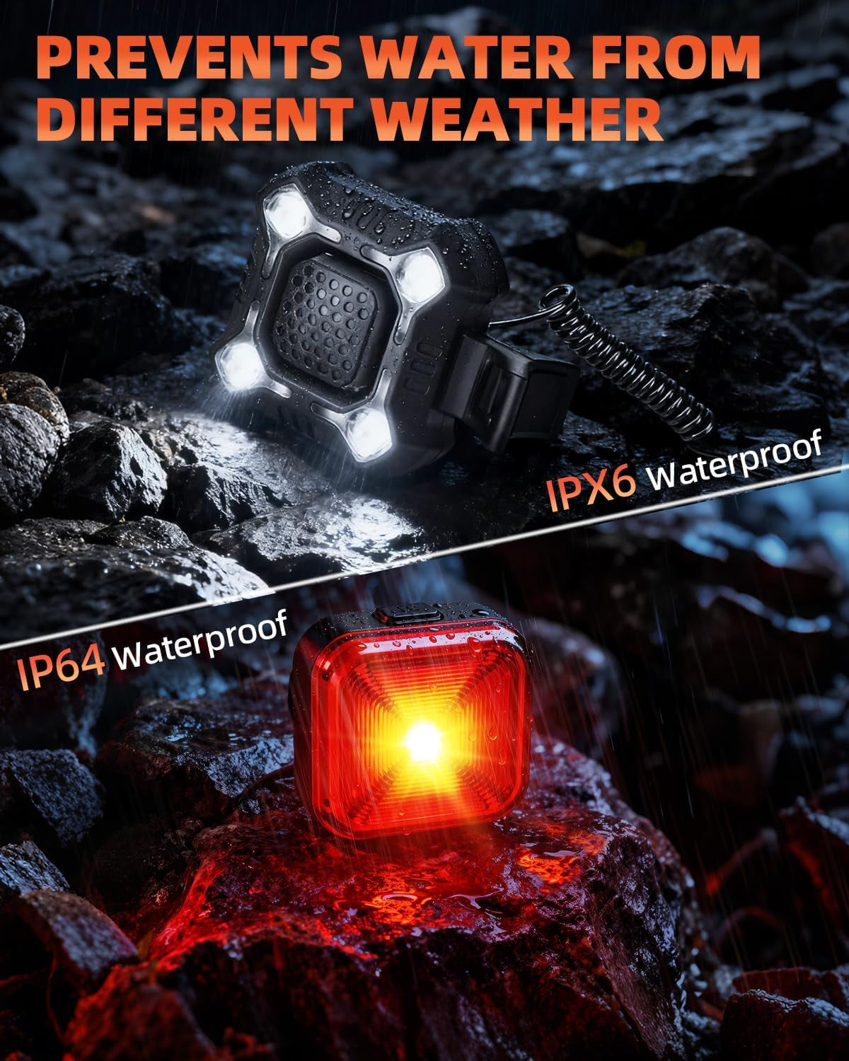 140Db Bike Horn with Front and Rear Light, 2In1 Bicycle Bell Control Switch LED Light, Rechargeable Waterproof, 8+5 Modes Headlight and Tail Light Daily Commute, Adults Kids Bike Scooter Ebike