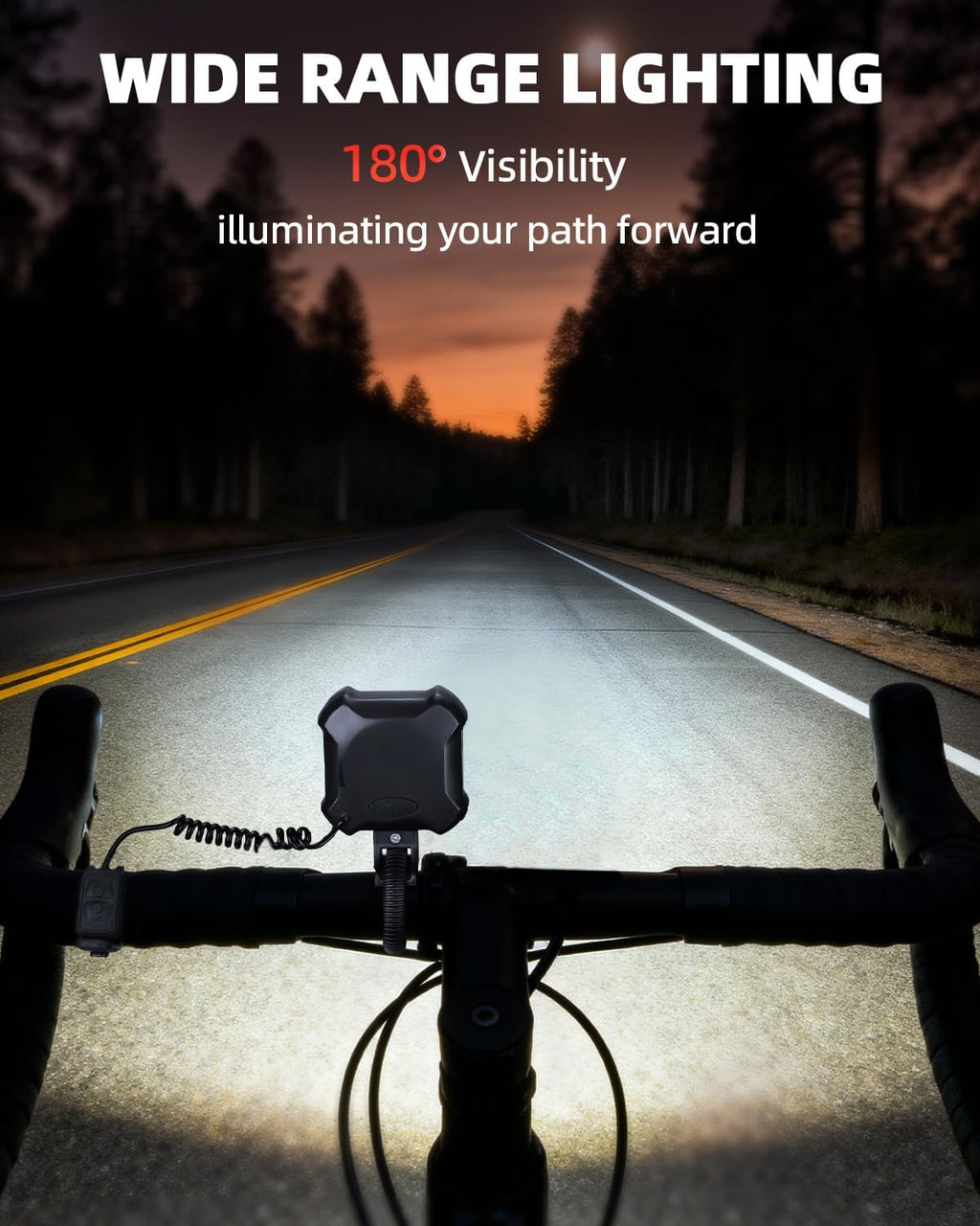 140Db Bike Horn with Front and Rear Light, 2In1 Bicycle Bell Control Switch LED Light, Rechargeable Waterproof, 8+5 Modes Headlight and Tail Light Daily Commute, Adults Kids Bike Scooter Ebike