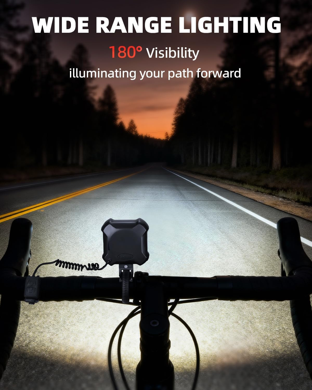 140Db Bike Horn with Front and Rear Light, 2In1 Bicycle Bell Control Switch LED Light, Rechargeable Waterproof, 8+5 Modes Headlight and Tail Light Daily Commute, Adults Kids Bike Scooter Ebike