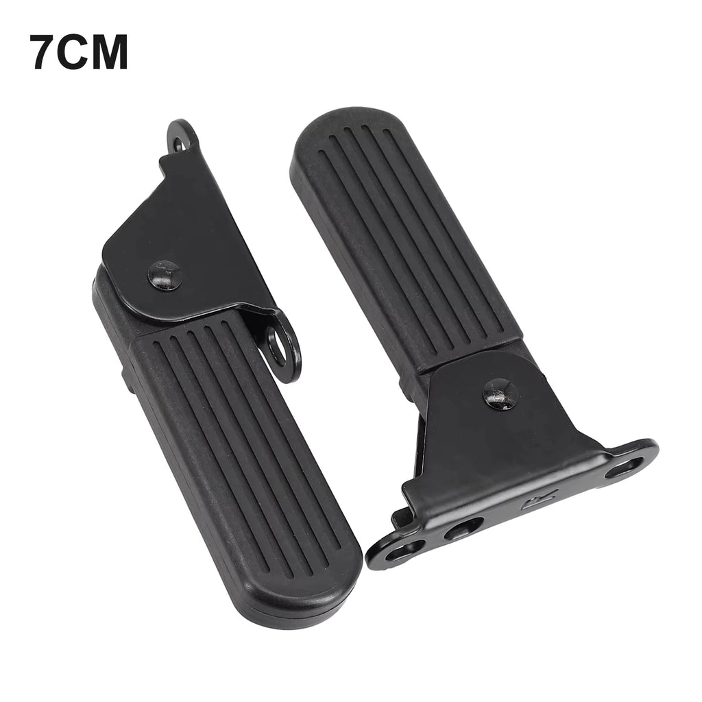 1Pair Electric Moped Front Pedal Scooter Front Foldable Pedal Leg Support Pad Thickened Steel Plate Ebike Accessories