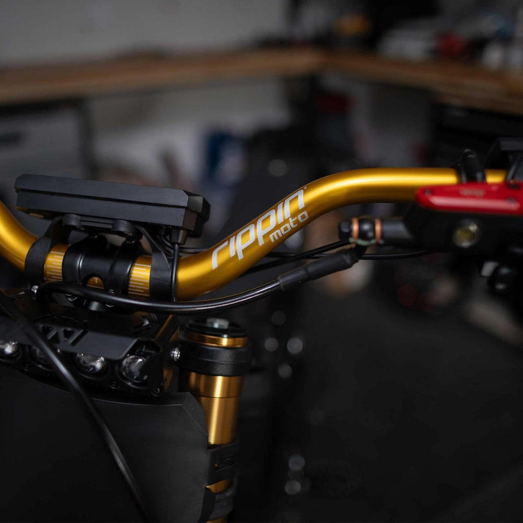 RISE3 E-Moto Handlebars for Sur-Ron - 3" Rise X 770Mm Wide, 22Mm Ends, 31.8Mm Center - Riser Bars for Talaria Sting, E-Ride PRO, Rawrr Mantis, Vetra Blazer, Surron LBX (Red)