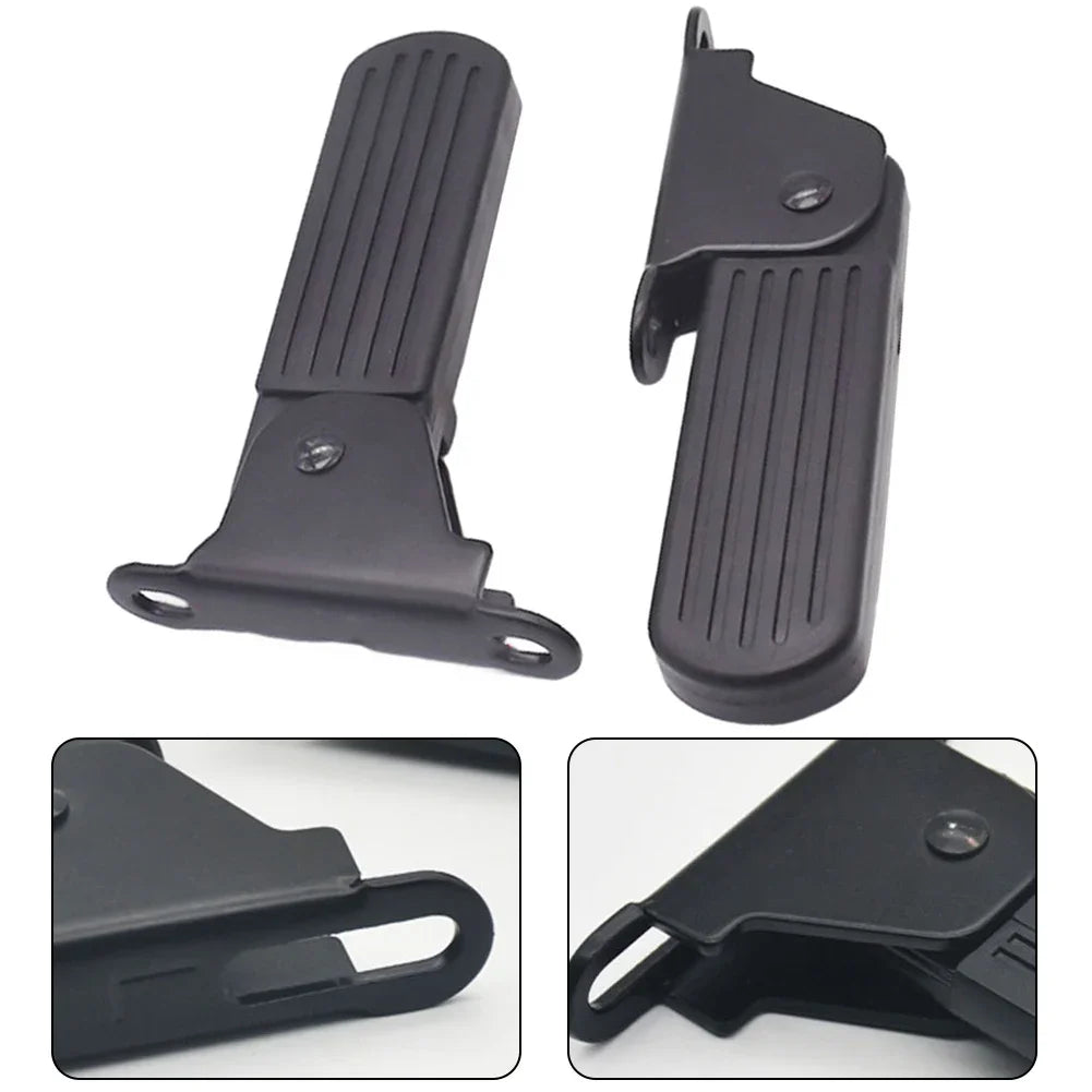 1Pair Electric Moped Front Pedal Scooter Front Foldable Pedal Leg Support Pad Thickened Steel Plate Ebike Accessories