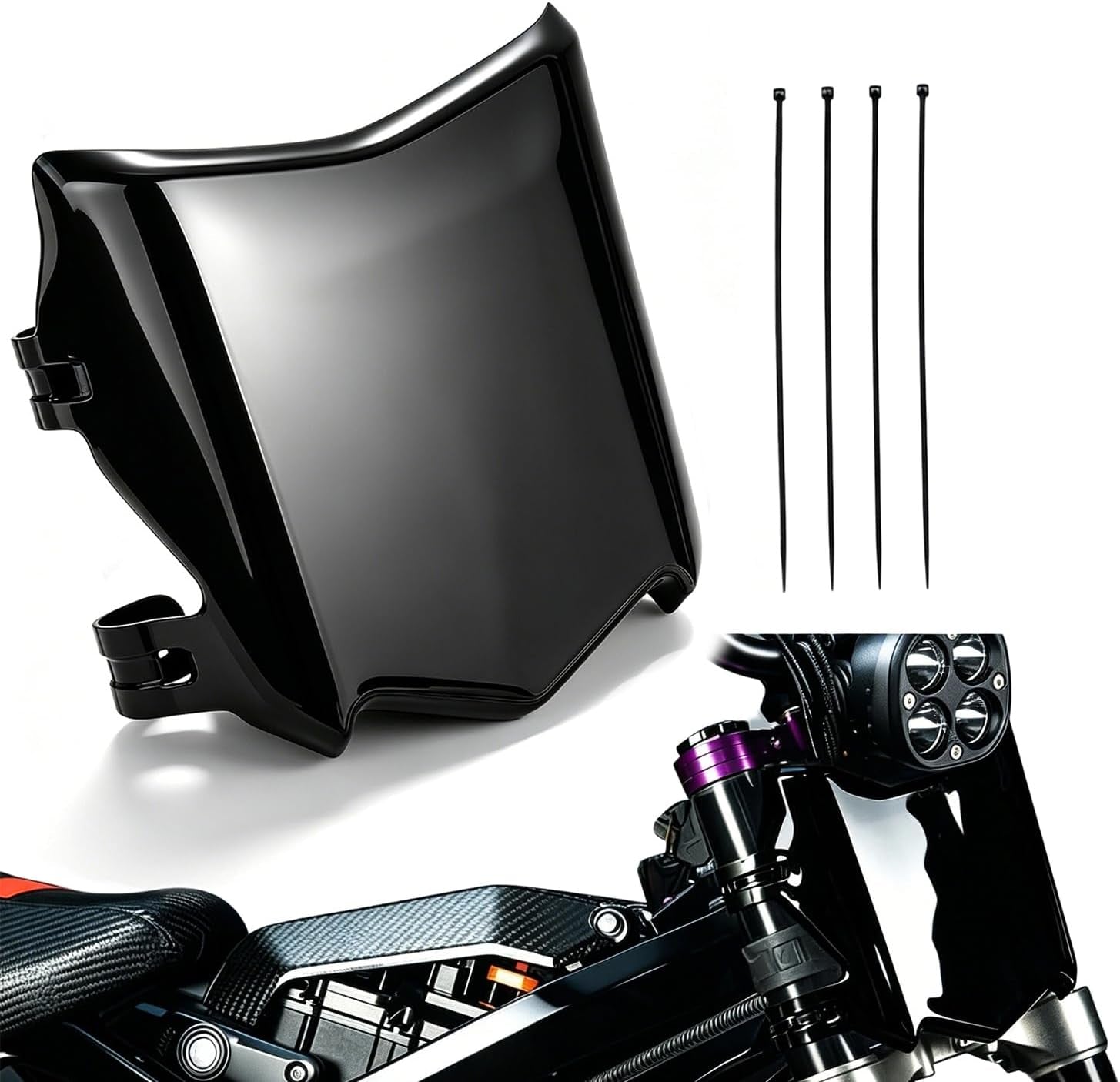 Electric Dirt Bike Front Number Plate for Surron,Yozma,Tuttio,Ridstar Q20 | High-Gloss Anti-Scratch Front Plate for Surron Light Bee X/S,Talaria Sting,Yozma In10,Super73,Yvy- Glossy Number Plate