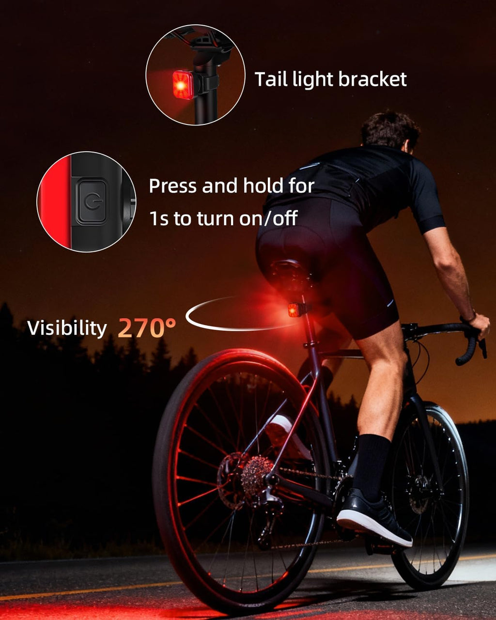 140Db Bike Horn with Front and Rear Light, 2In1 Bicycle Bell Control Switch LED Light, Rechargeable Waterproof, 8+5 Modes Headlight and Tail Light Daily Commute, Adults Kids Bike Scooter Ebike