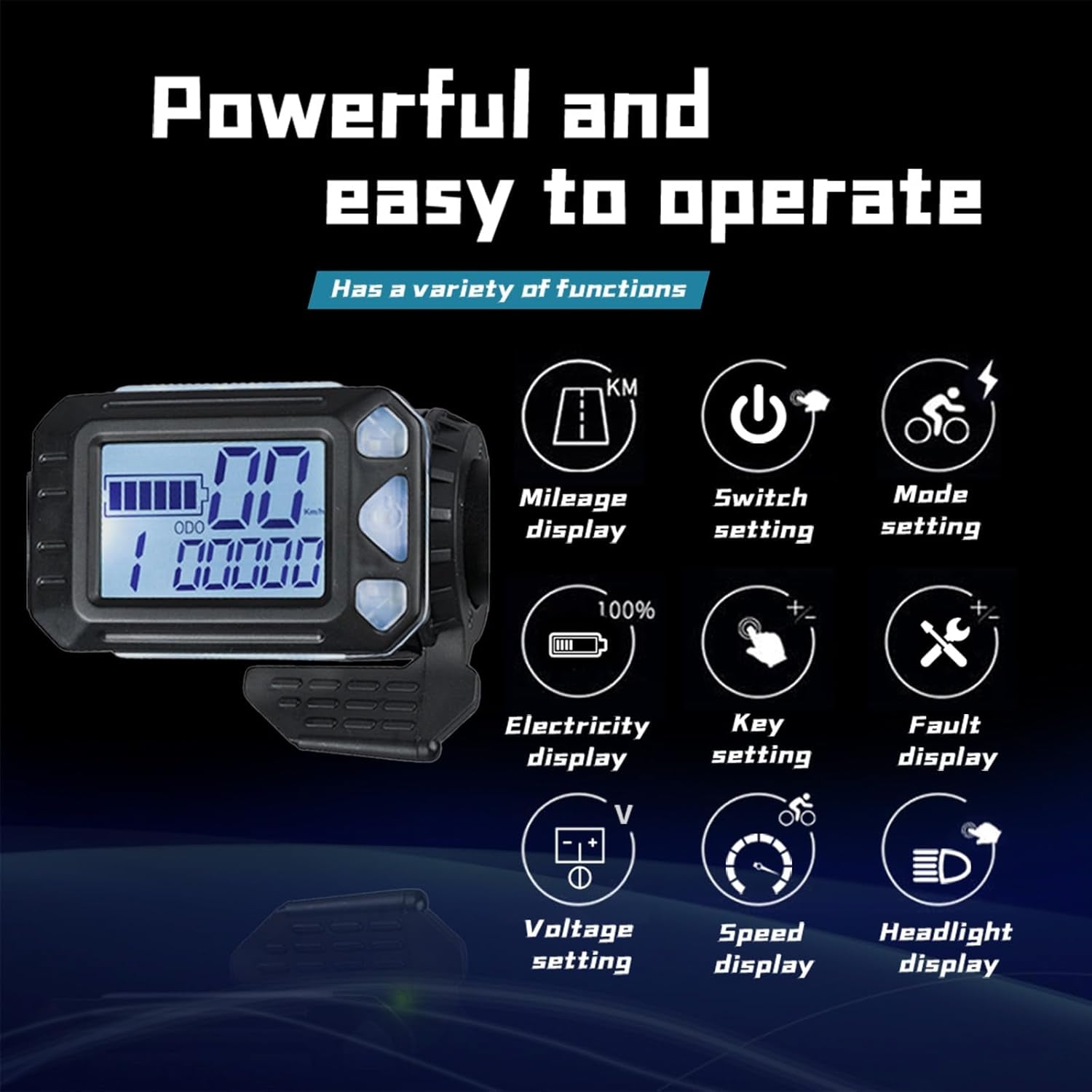 24V 36V 48V 350W Ebike Controller Kit and LCD Display with Thumb Throttle | 17A Ebike Brushless Motor Controller and Throttle, Brushless Speed Controller for E Bike, Electric Scooter, Hall Sensor Motor