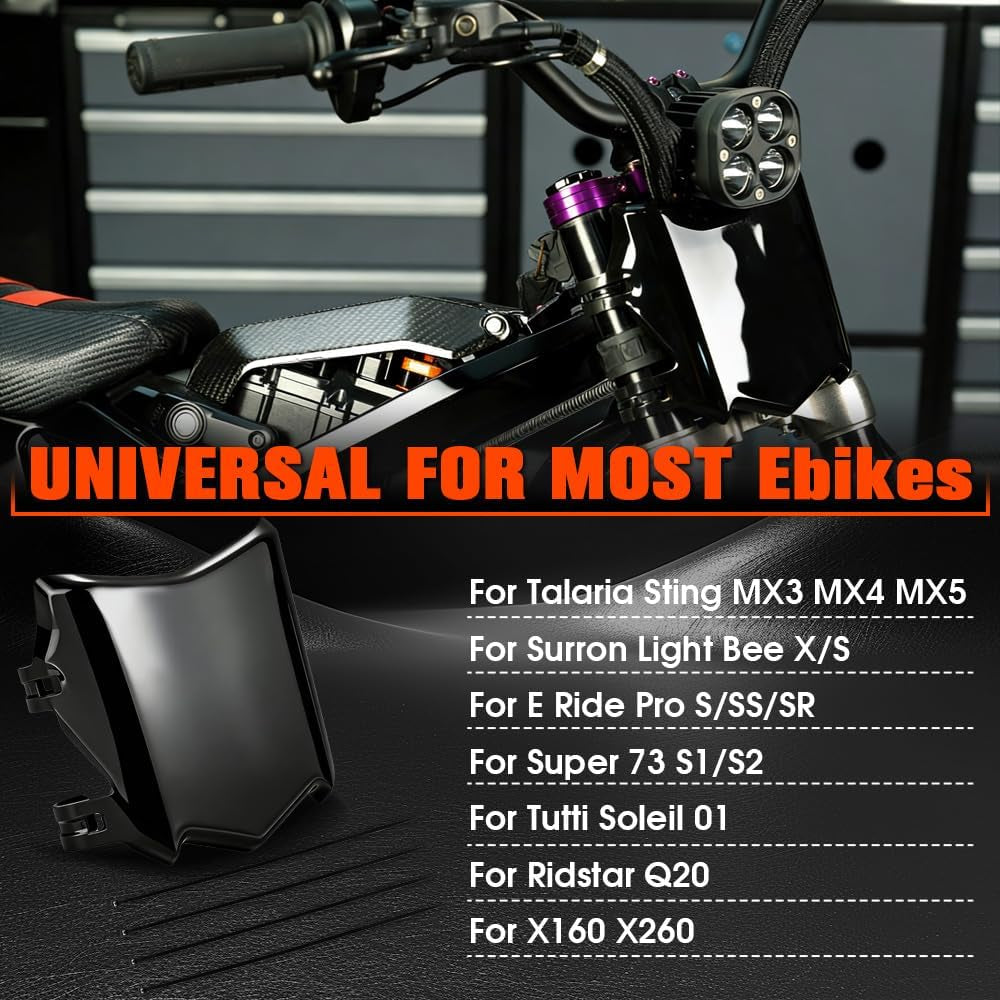 Electric Dirt Bike Front Number Plate for Surron,Yozma,Tuttio,Ridstar Q20 | High-Gloss Anti-Scratch Front Plate for Surron Light Bee X/S,Talaria Sting,Yozma In10,Super73,Yvy- Glossy Number Plate