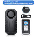 Wireless Bike Alarm with Remote IP65 Waterproof Rechargeable 113Db Loud Bicycle E-Bikes Scooter Moto anti Theft Alarm