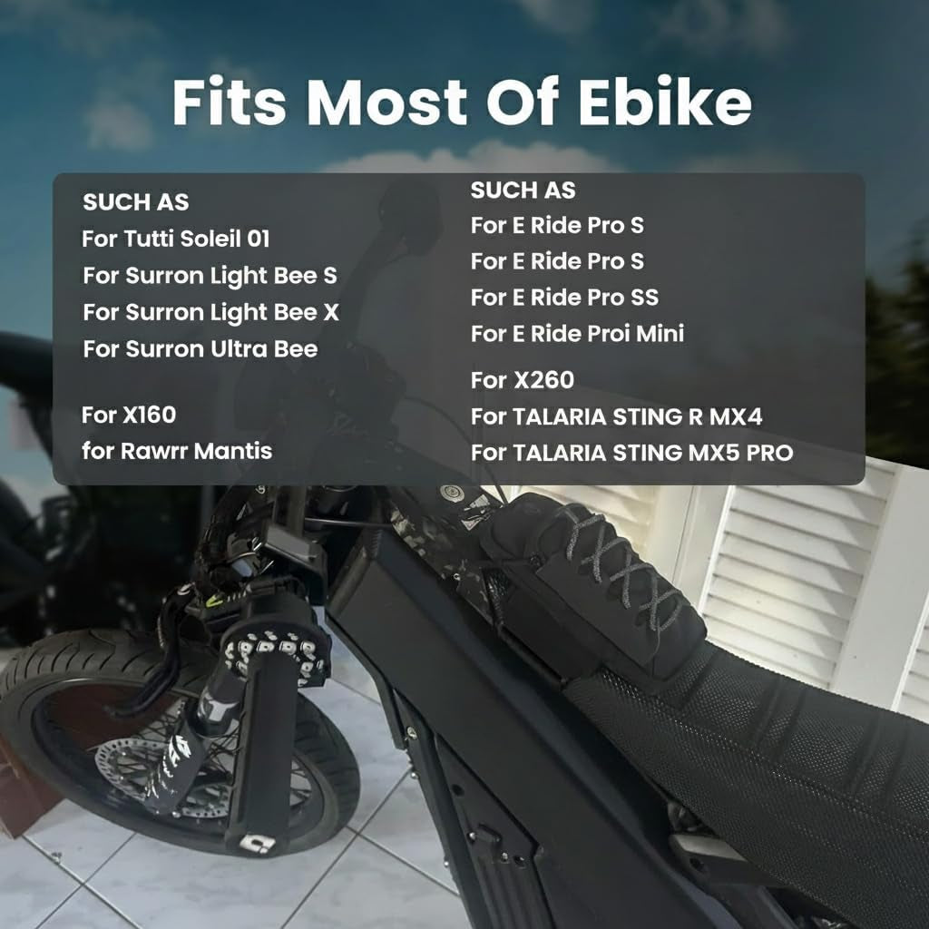 E Bike Frame Storage Phone Bag Ebike Racing Pouch for Surron Light Bee X/S & Ultra Bee Talaria Sting MX3 MX4/XXX E Ride Pro S/SR/SS, Ebike Accessories