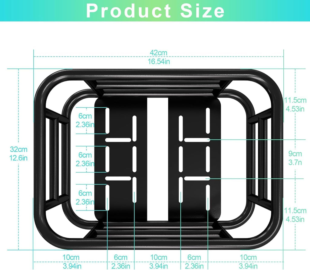 Bike Basket Rear - Assembled Version, Heavy Duty Bicycle Baskets W Liner, Cargo Net, Waterproof Cover, Ebike Accessories for Adult Bikes, Electric Bike, Carrying Grocery