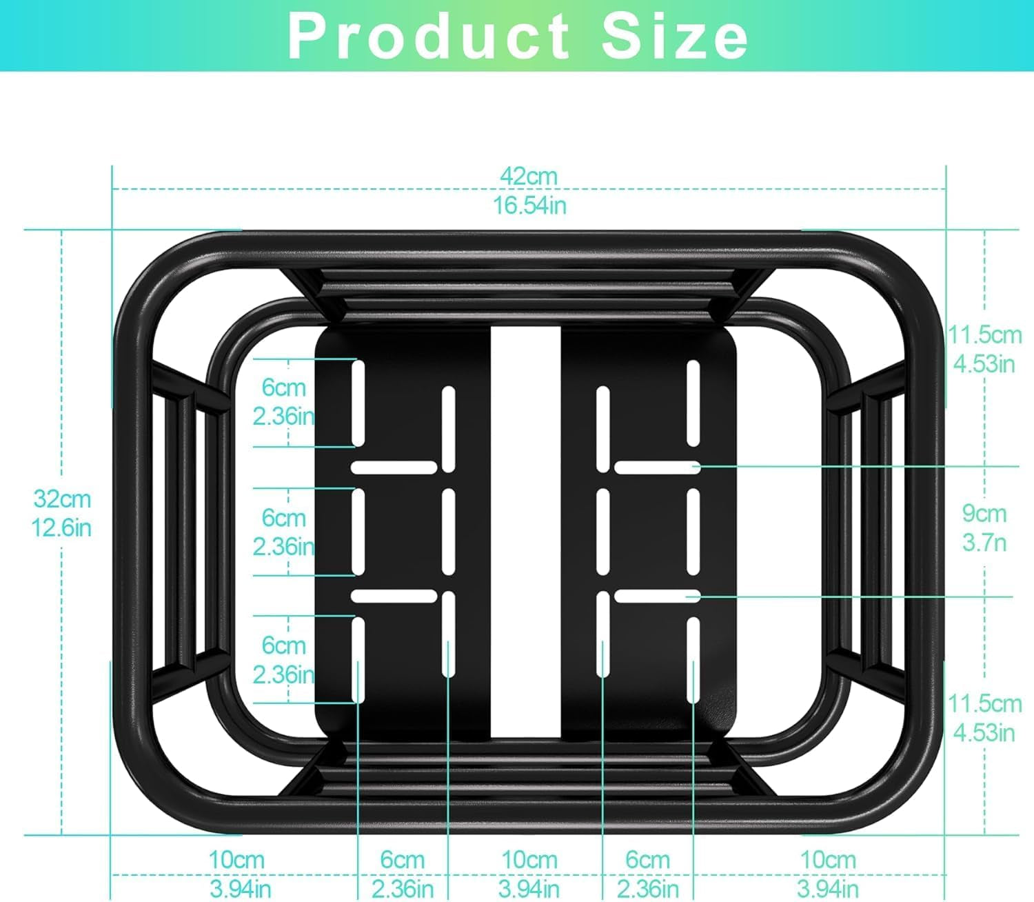 Bike Basket Rear - Assembled Version, Heavy Duty Bicycle Baskets W Liner, Cargo Net, Waterproof Cover, Ebike Accessories for Adult Bikes, Electric Bike, Carrying Grocery