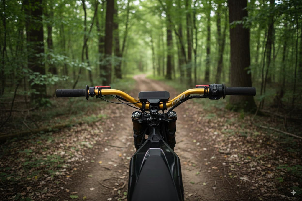 RISE3 E-Moto Handlebars for Sur-Ron - 3" Rise X 770Mm Wide, 22Mm Ends, 31.8Mm Center - Riser Bars for Talaria Sting, E-Ride PRO, Rawrr Mantis, Vetra Blazer, Surron LBX (Red)